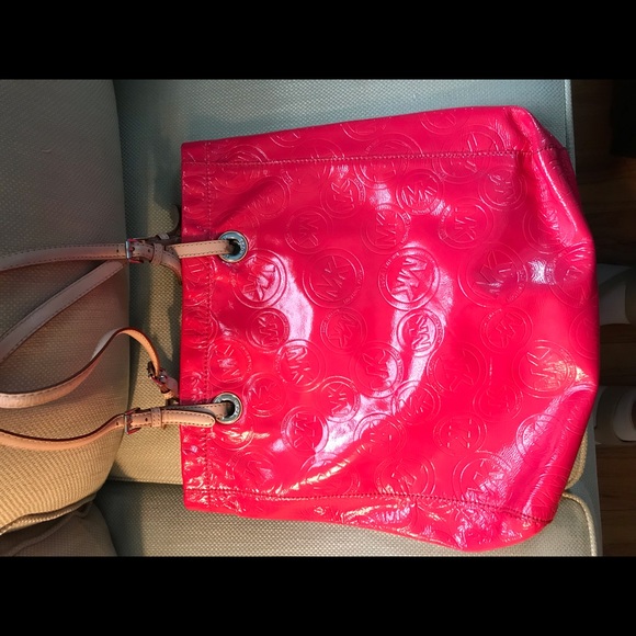 MICHAEL Michael Kors Handbags - Michael by Michael Kors hot pink logo tote MICHAEL Michael Kors Handbags - Michael by Michael Kors hot pink logo tote